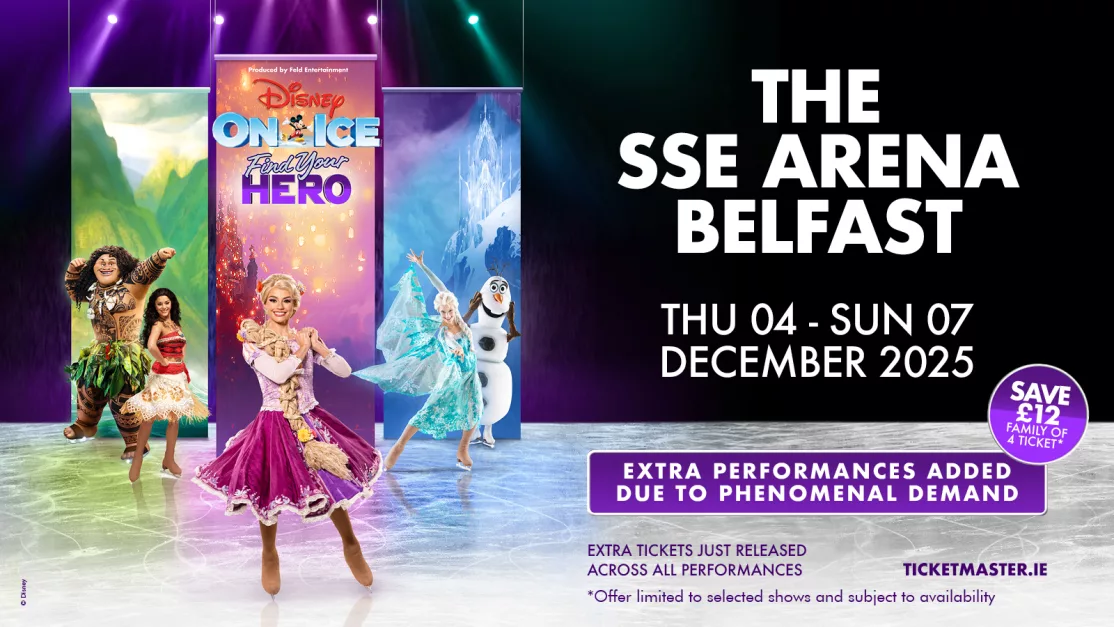 Disney on Ice promotional image for event at The SSE Arena Belfast