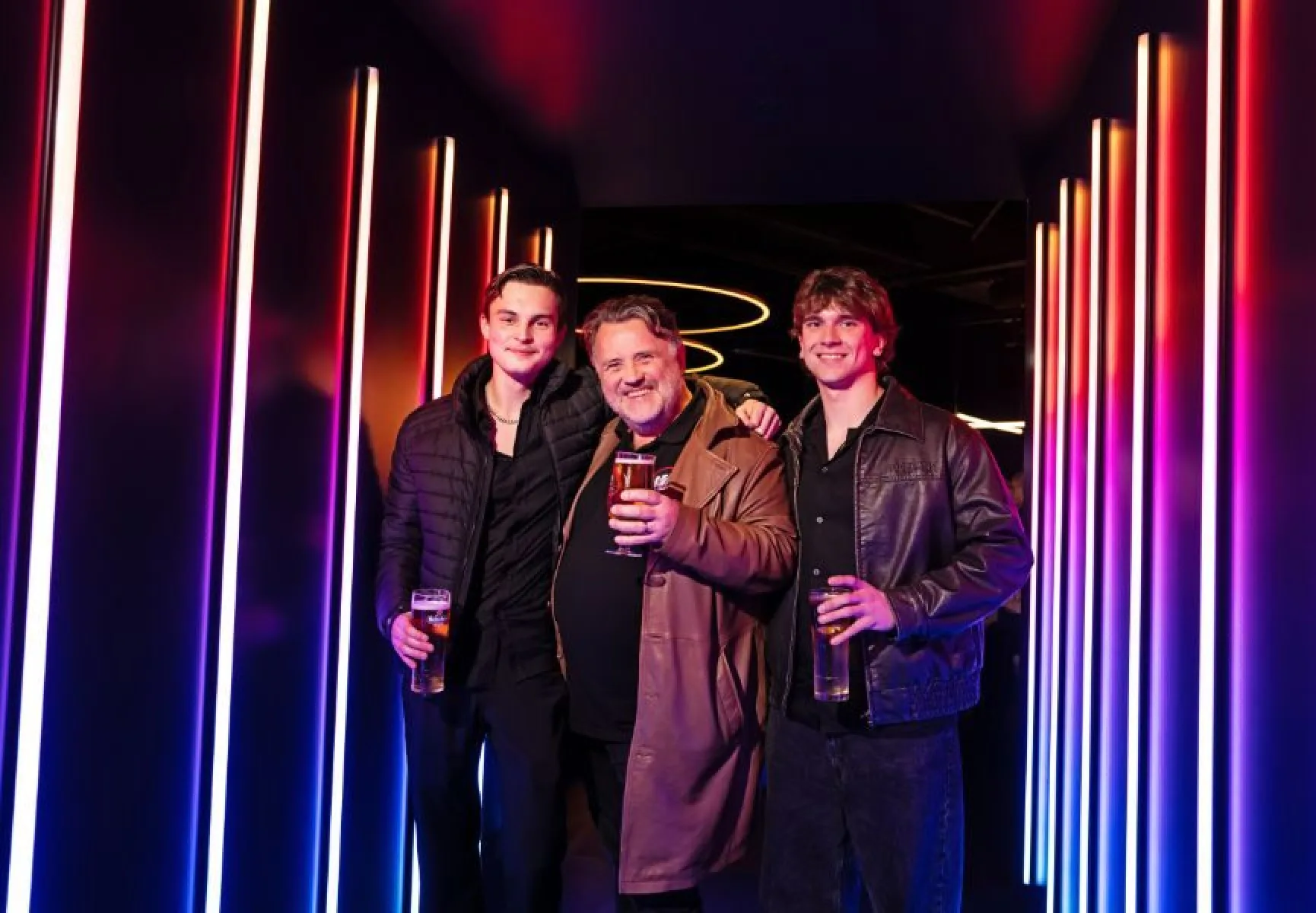 Event goers taking a Selfie in the Sky Lounge tunnel at The SSE Arena Belfast