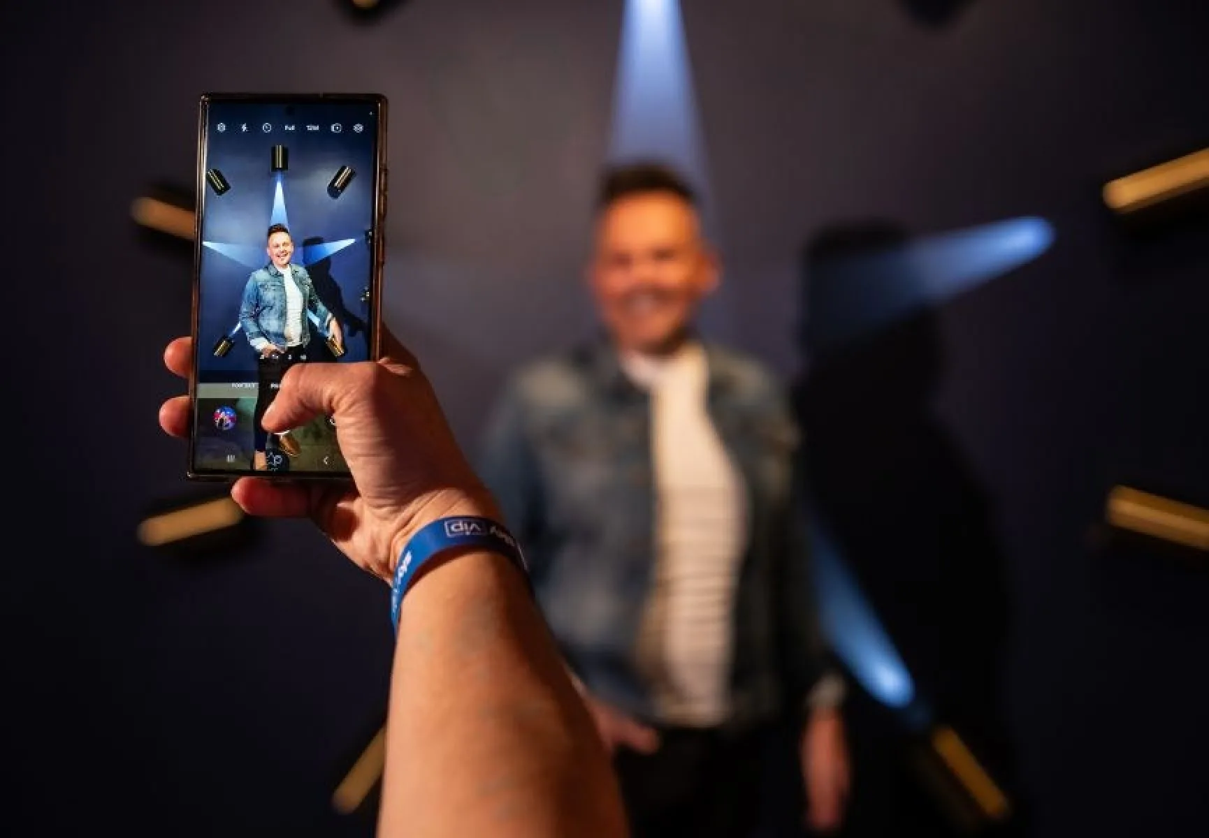Customer Taking a Selfie in the Sky Lounge at The SSE Arena Belfast