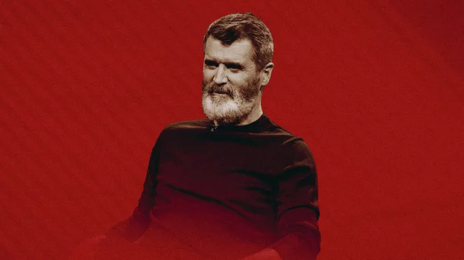 An evening with Roy Keane in conversation with Roddy Doyle promotional image for event at The SSE Arena, Belfast.