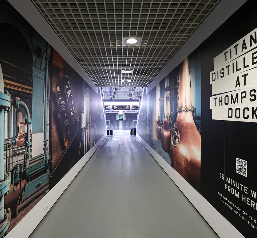 Titanic Distiller's vomitory artwork in the SSE Arena