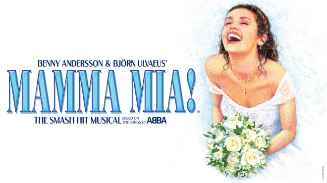 Mamma Mia! promotional image for event at The SSE Arena Belfast